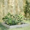 Højbed i rustfrit stål - Perfekt til planter & blomster | Størrelse: 100x100x26 cm