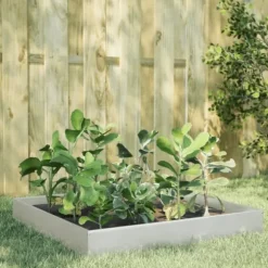 Højbed i rustfrit stål - Perfekt til planter & blomster | Størrelse: 100x100x26 cm