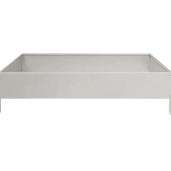 Højbed i rustfrit stål - Perfekt til planter & blomster | Størrelse: 100x100x26 cm