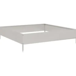 Højbed i rustfrit stål - Perfekt til planter & blomster | Størrelse: 100x100x26 cm