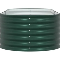 Højbed i stål - Moderne hævet plantekasse | Størrelse: 240x80x44 cm | Farve: Grøn