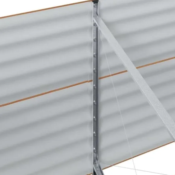 Højbed i stål til haven - Moderne hævet plantekasse | Størrelse: 240 x 80 x 81 cm | Farve: Brun
