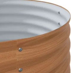 Højbed i stål til haven - Moderne hævet plantekasse | Størrelse: 240 x 80 x 81 cm | Farve: Brun