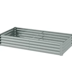 Højbed i stål 180x90x30 cm med beskyttelseskant, vejrbestandig – altan/have