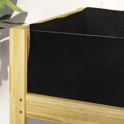 Højbed i træ 110x50x80 cm med akrylpaneler & dræn – vejrbestandig
