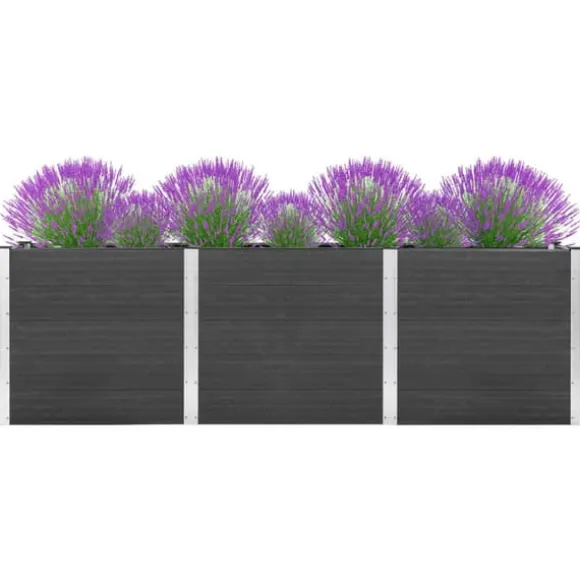 Højbed i WPC - Holdbart plantebed | Farve: Grå | Størrelse: 300x100x91 cm