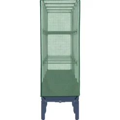 Højbed med drivhusovertræk - Rattan-look | Størrelse: 160x40x140 cm