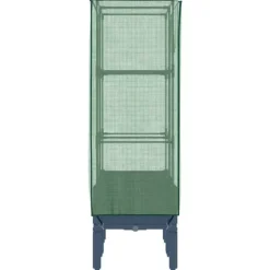 Højbed med drivhusovertræk - Robust design | Størrelse: 80x40x140 cm | Rattan-look