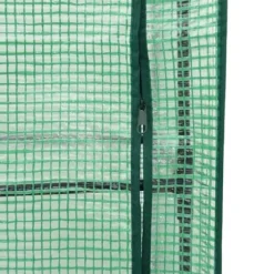 Højbed med drivhusovertræk - Rattan-look | Størrelse: 160x40x140 cm