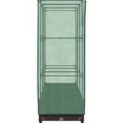 Højbed med drivhusovertræk - Rattan-look | Størrelse: 120x40x123 cm
