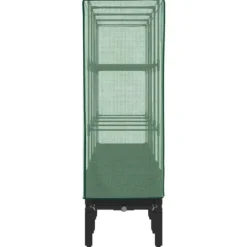 Højbed med drivhusovertræk i rattan-look - Plantekasse | Størrelse: 160x40x140 cm