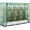 Højbed med drivhusovertræk - Robuste planter i rattan-look | Størrelse: 160x40x123 cm