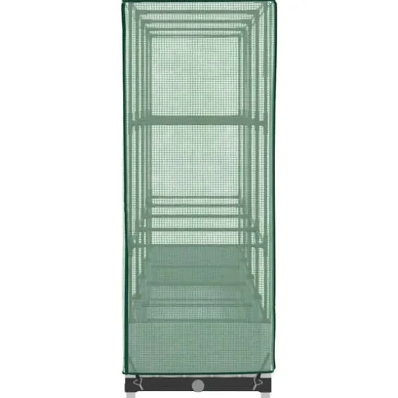 Højbed med drivhusovertræk - Robuste planter i rattan-look | Størrelse: 160x40x123 cm