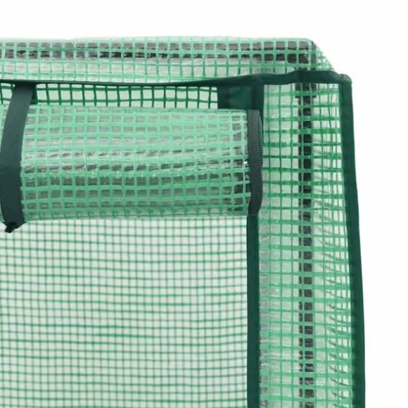 Højbed med drivhusovertræk - Robuste planter i rattan-look | Størrelse: 160x40x123 cm