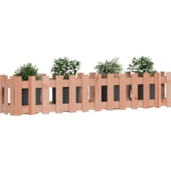 Højbed med stakitdesign - Plantebed i massivt douglasgran | Størrelse: 150x30x30 cm