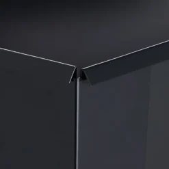 Højbed plantekasse, metal, 83x99x26 cm, sort