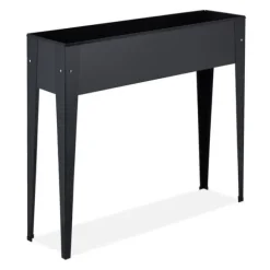 Højbed plantekasse, metal, 83x99x26 cm, sort