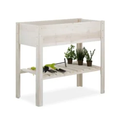 Højbed plantekasse, 80x88x44 cm, Hvid
