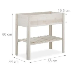 Højbed plantekasse, 80x88x44 cm, Hvid