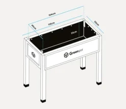 Højbed til altan, terrasse og have 110x55x80cm - Træherbarium på ben - Plantekasse på ben til blomster, krydderurter, grøntsager - Højbed til haven, G | CDON