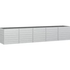 Højbed 400x80x77 cm galvaniseret stål sølvfarvet - Højbed - Højbede - Home & Living