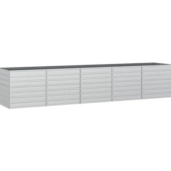 Højbed 400x80x77 cm galvaniseret stål sølvfarvet - Højbed - Højbede - Home & Living