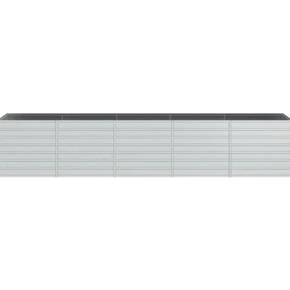Højbed 400x80x77 cm galvaniseret stål sølvfarvet - Højbed - Højbede - Home & Living