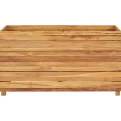 Højbed 100x40x55 cm genanvendt teaktræ og stål - Højbed - Højbede - Home & Living