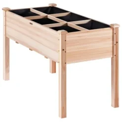 Højbed, 120x58x76 cm, naturtræ, træ