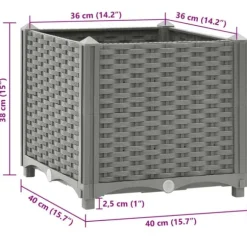Højbed 40x40x38 cm polypropylen - Plantekasse - Plantekasser - Home & Living