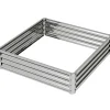 Højbed/plantekasse i stål 120x120x30 cm, sølv – have/terrasse
