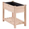 Højbeds plantekasse, 86x46x76 cm, naturtræ, træ
