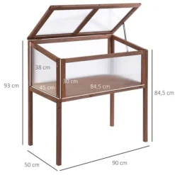 Højbeds plantekasse, 90x50x93 cm, Brun