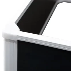 Højbedsplantekasse, 100x80x30 cm, Grå, Plastik