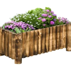 Højbedsplantekasse, 78x35x30 cm, Natur