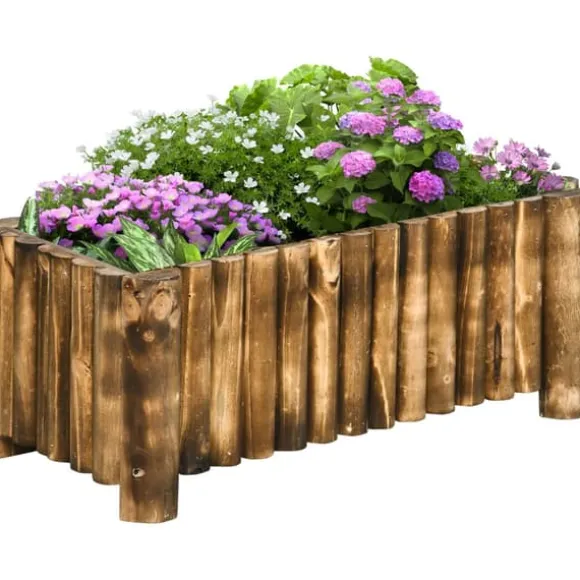 Højbedsplantekasse, 78x35x30 cm, Natur