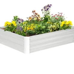 Højbedsplantekasse, 120x90x30 cm, Sølv