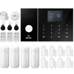 Hjemmealarmsystem, Smart Home Integration, Real-Time Advarsler,2G GSM WiFi Kit E, EU Stik