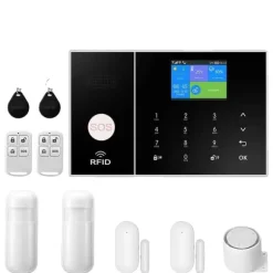 Hjemmealarmsystem, trådløs forbindelse, mobilappkontrol,B-4G, EU stik