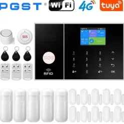 Hjemmealarmsystem, trådløs forbindelse, mobilappkontrol,EU stik, F-4G