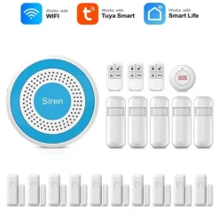 Hjemmealarmsystem, Trådløs opsætning, Smart app kontrol,A519W-F