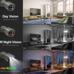 Hjemmesikkerhedskamera, 5MP opløsning, 3,6 mm linse, 48V PoE strøm, IR nattevision, tovejslyd