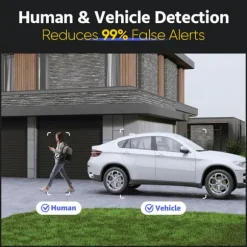 Hjemmesikkerhedskamera system, 12MP opløsning, AI detektionsfunktioner, 1T