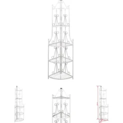 Hjørne Plantestativ Hvid - Planteborde