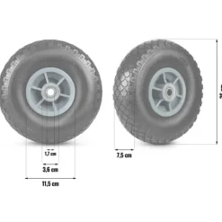 Hjul med inderslange til Humberg HM-509 transportvogn
