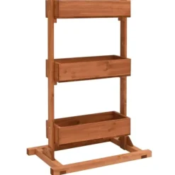 Håndlavet plantestativ i fyrretræ med 3 hylder | Størrelse: 52x30x78 cm