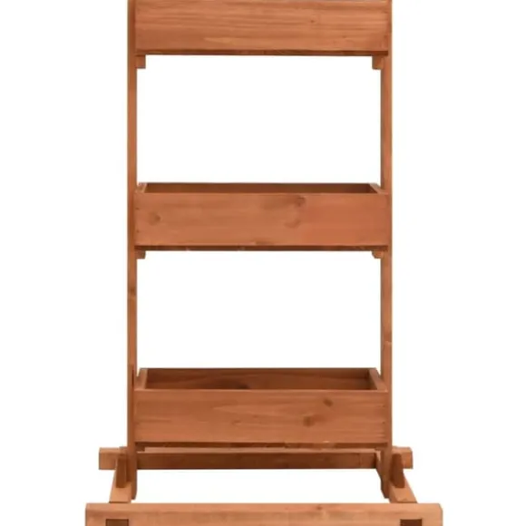 Håndlavet plantestativ i fyrretræ med 3 hylder | Størrelse: 52x30x78 cm