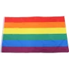 Håndviftende Regnbueflag Banner Polyester Gay Pride Lesbisk Flag med Øjer