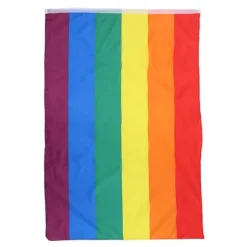 Håndviftende Regnbueflag Banner Polyester Gay Pride Lesbisk Flag med Øjer