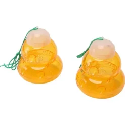 Hængende bifælde - kalebassformet, udendørs hvepseafskrækkende middel og bidræber (2 stk, orange)